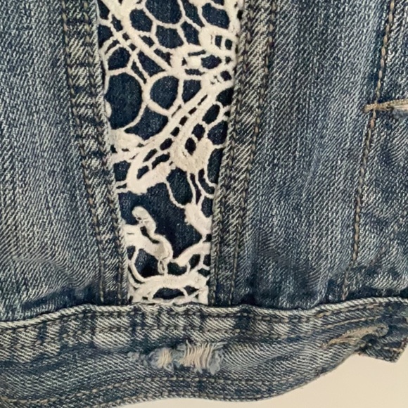 Rue21 Blue Denim Jacket with Lace Accents - Picture 6 of 13